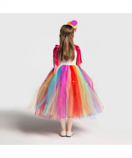 Girls Candyland Rainbow Tulle Dresses Costume Birthday Pageant Dress Up with Headband (Rainbow Costume 9-10 Years) $55.22 - K...