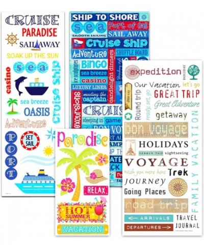 Vacation Cruise Stickers Party Supplies Pack -- 70+ Travel Stickers for Kids Adults (Cruise Party Favors Scrapbooking Supplie...