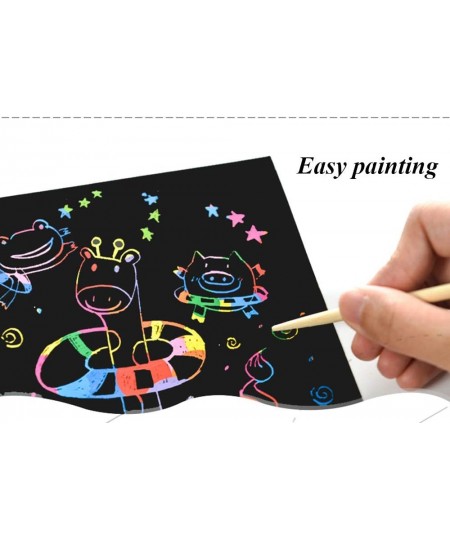 Scratch Art Paper for Kids - 50 Pcs Magic Rainbow Scratch Off Paper Set 32k（M） $17.99 - Kids' Drawing & Writing Boards