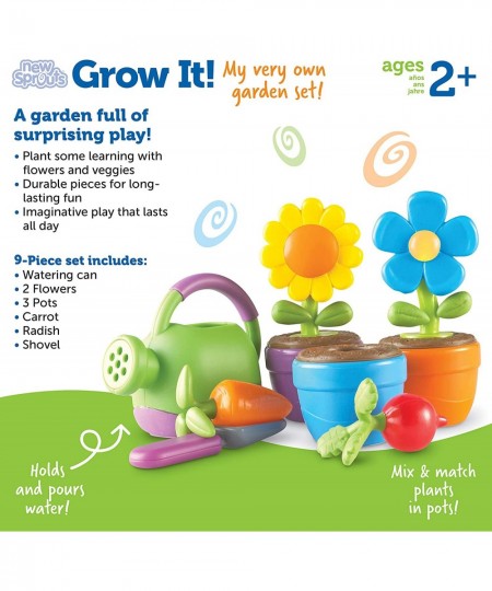 New Sprouts Grow It! Toddler Gardening Set - 9 Pieces Ages 2+ Toddler Learning Toys Preschool Garden Toys $38.45 - Toy Garden...