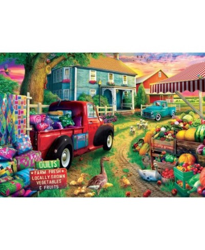 Quilt Farm - 300 Large Piece Jigsaw Puzzle $21.84 - Jigsaw Puzzles