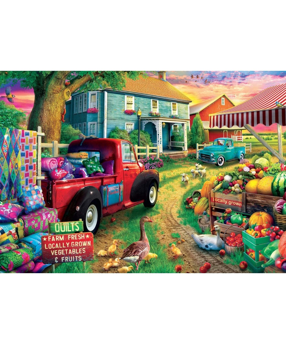 Quilt Farm - 300 Large Piece Jigsaw Puzzle $21.84 - Jigsaw Puzzles