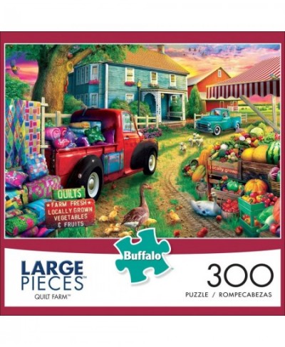 Quilt Farm - 300 Large Piece Jigsaw Puzzle $21.84 - Jigsaw Puzzles