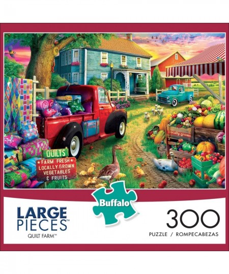 Quilt Farm - 300 Large Piece Jigsaw Puzzle $21.84 - Jigsaw Puzzles