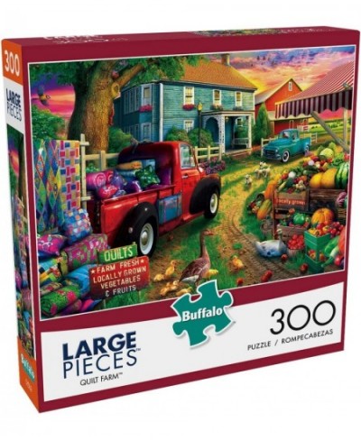 Quilt Farm - 300 Large Piece Jigsaw Puzzle $21.84 - Jigsaw Puzzles