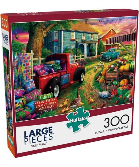 Quilt Farm - 300 Large Piece Jigsaw Puzzle $21.84 - Jigsaw Puzzles