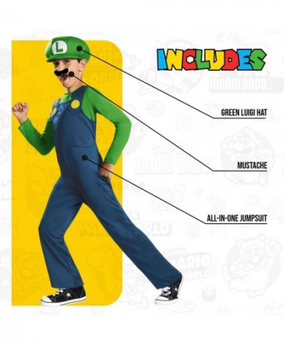 Nintendo Super Mario Brothers Luigi Classic Boys Costume Small/4-6 $38.36 - Kids' Costumes