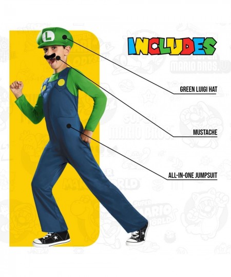 Nintendo Super Mario Brothers Luigi Classic Boys Costume Small/4-6 $38.36 - Kids' Costumes