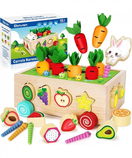 Wooden Montessori Toys for 1 2 3 Year Old Baby Girls Boys Wood Shape Sorter Toys Gifts for Toddlers Learning Fine Motor Skill...