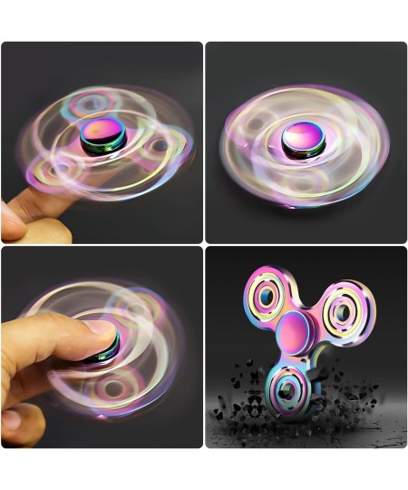 Fidget Spinner Toy 2 to 5 Min Spins Durable Stainless Steel Bearing High Speed Metal Material Hand Spinner Stress Relief Bore...