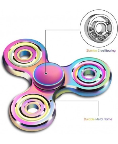 Fidget Spinner Toy 2 to 5 Min Spins Durable Stainless Steel Bearing High Speed Metal Material Hand Spinner Stress Relief Bore...