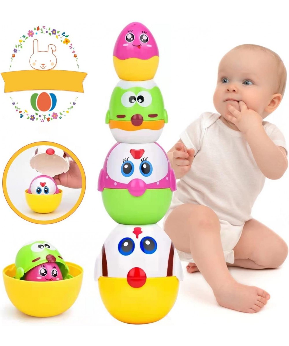 Easter Basket Stuffers Babies Nesting Easter Eggs Toy Baby Easter Basket Suffers 1 Year Old Baskets Stacking Toy for Kids 8 P...