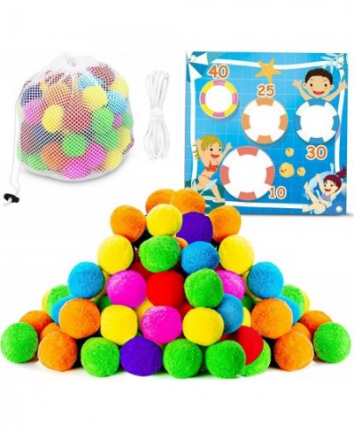 Reusable Water Balls 70PCS Soft Cotton Splash Soaker Bouncing Ball Super Absorbent Water Fight Balloons for Kids Adult Summer...