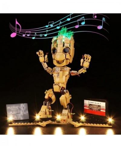 LED Light Kit for Lego Groot Building Set Creative Lighting Compatible with Lego I am Groot- Newest Music Version No Model In...