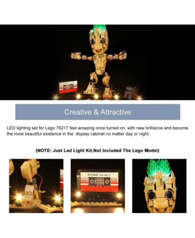 LED Light Kit for Lego Groot Building Set Creative Lighting Compatible with Lego I am Groot- Newest Music Version No Model In...