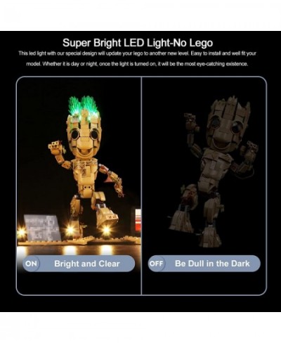 LED Light Kit for Lego Groot Building Set Creative Lighting Compatible with Lego I am Groot- Newest Music Version No Model In...