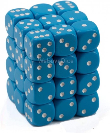 Dice 12mm Opaque Light Blue and White Plastic Polyhedral Dice Set-Dungeons and Dragons Dice Includes 36 Dice – D6 (CHX25816) ...