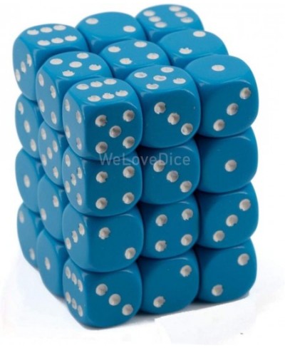 Dice 12mm Opaque Light Blue and White Plastic Polyhedral Dice Set-Dungeons and Dragons Dice Includes 36 Dice – D6 (CHX25816) ...