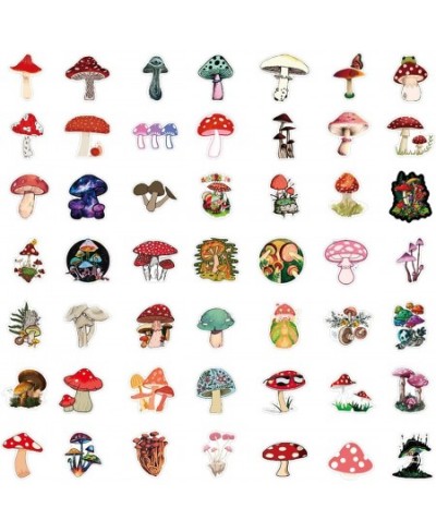 100 PCS Mushroom Stickers for Water Bottles Cute Vinyl Waterproof Laptop Skateboard Stickers Aesthetic Computer Hydroflask Ph...