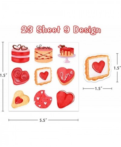 Valentines Stickers for Kids 207PCS Candy Cake Love Heart Stickers for Kids Valentines Day Party Decorations School Classroom...