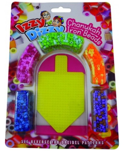 Chanukah Iron Fuse Beads Kit - Includes 1 Dreidel Pegboard - 8.5 x 12 - Hanukah Arts and Crafts and Games $22.28 - Craft Kits