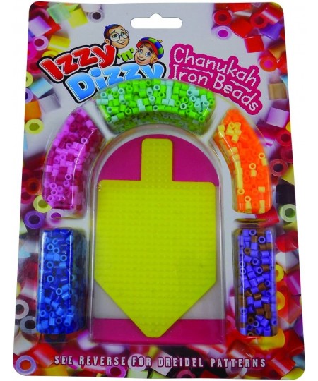 Chanukah Iron Fuse Beads Kit - Includes 1 Dreidel Pegboard - 8.5 x 12 - Hanukah Arts and Crafts and Games $22.28 - Craft Kits