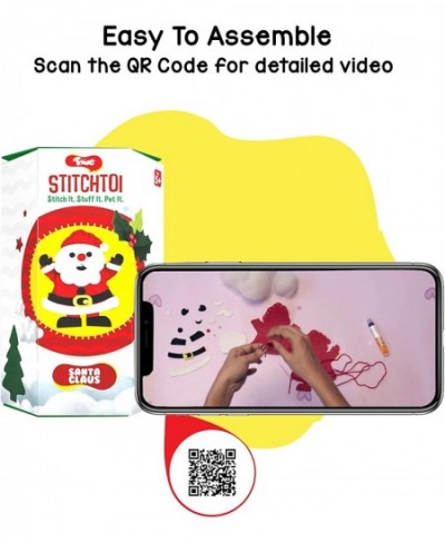 Stitchtoi Santa - Sewing Kit for DIY Soft Toy | Art & Craft Kit | Indoor Toy with Story for Kids Age 5 Years & Above | Fun Bi...