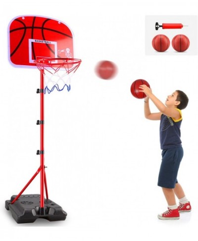 Kids Basketball Hoop Adjustable Height 2.9 FT- 6 FT Includ Pump & 2 Ball Indoor Outdoor Backyard Games Toddler Mini Basketbal...