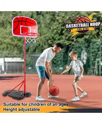 Kids Basketball Hoop Adjustable Height 2.9 FT- 6 FT Includ Pump & 2 Ball Indoor Outdoor Backyard Games Toddler Mini Basketbal...