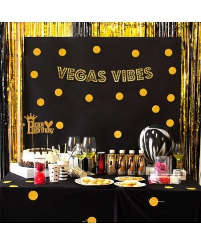 Vegas Vibes – Casino Themed Glitter Banner – Las Vegas Birthday and Bachelorette Party Decorations – Poker Party Garland Favo...