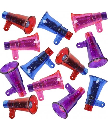 Mini Glitter Megaphone Whistles Set of 12 High-Quality Plastic Material Fun Party Noisemaker Toys Cute Birthday Party Favors ...