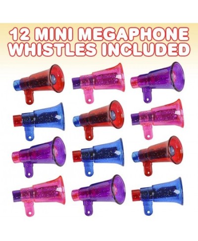 Mini Glitter Megaphone Whistles Set of 12 High-Quality Plastic Material Fun Party Noisemaker Toys Cute Birthday Party Favors ...