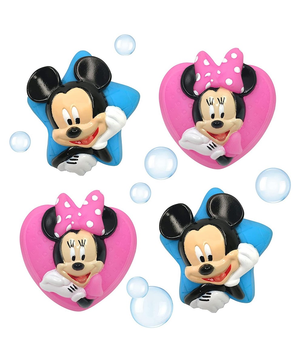 Disney Mickey and Minnie Squirt Toy Set for Childrens' Bath Time Fun Blue/Pink 4 Piece $16.10 - Bathtub Toys