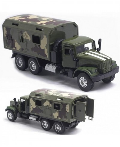 Military Truck Army Armored Model Car Treatment Transport Vehicle Metal Diecast Pull Back Toy with Lights and Sounds $45.64 -...