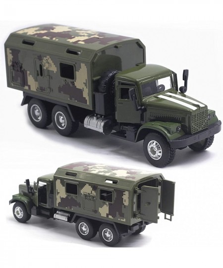 Military Truck Army Armored Model Car Treatment Transport Vehicle Metal Diecast Pull Back Toy with Lights and Sounds $45.64 -...