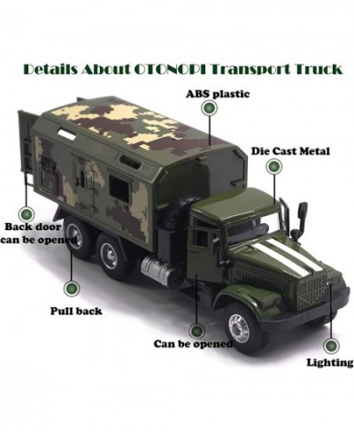 Military Truck Army Armored Model Car Treatment Transport Vehicle Metal Diecast Pull Back Toy with Lights and Sounds $45.64 -...