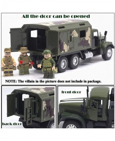 Military Truck Army Armored Model Car Treatment Transport Vehicle Metal Diecast Pull Back Toy with Lights and Sounds $45.64 -...