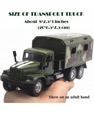 Military Truck Army Armored Model Car Treatment Transport Vehicle Metal Diecast Pull Back Toy with Lights and Sounds $45.64 -...