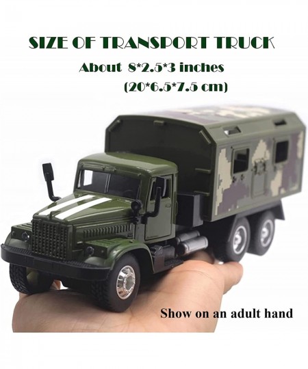 Military Truck Army Armored Model Car Treatment Transport Vehicle Metal Diecast Pull Back Toy with Lights and Sounds $45.64 -...