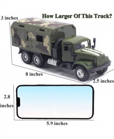 Military Truck Army Armored Model Car Treatment Transport Vehicle Metal Diecast Pull Back Toy with Lights and Sounds $45.64 -...