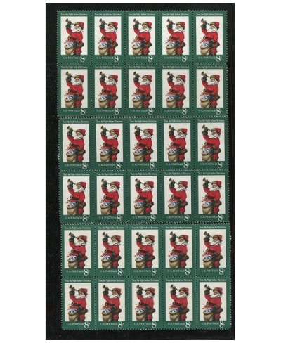 VINTAGE CHRISTMAS ~ SANTA CLAUS WITH BAG AND HORN ~ 30 STAMPS TOTAL (8¢ US Postage Stamps) Scott 1472 $22.47 - Collectible Po...