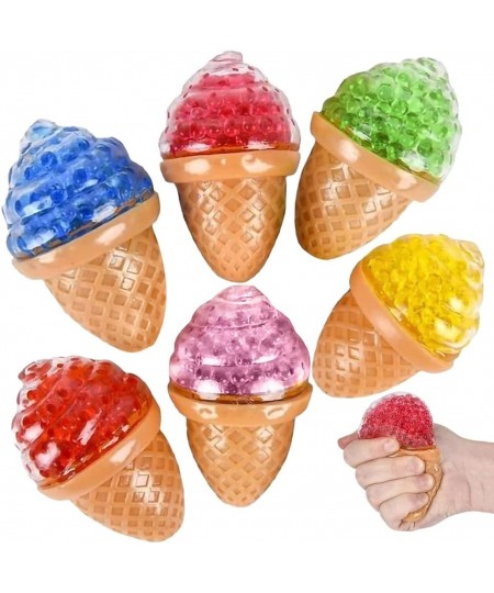 Gel Bead Ice Cream Toy with Squeezy Water Beads Set of 6 Cute Stress Relief Sensory Toys for Boys and Girls Fun Birthday Part...