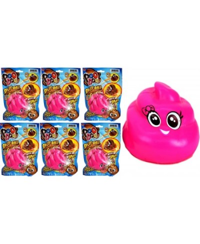 Poo Doo-Splat Ball Fidget Toys (6 Pack). Sticky Stretchy Squishy Ball Poo Toys for Kids and Adults. Poop Emoji Stress Balls. ...