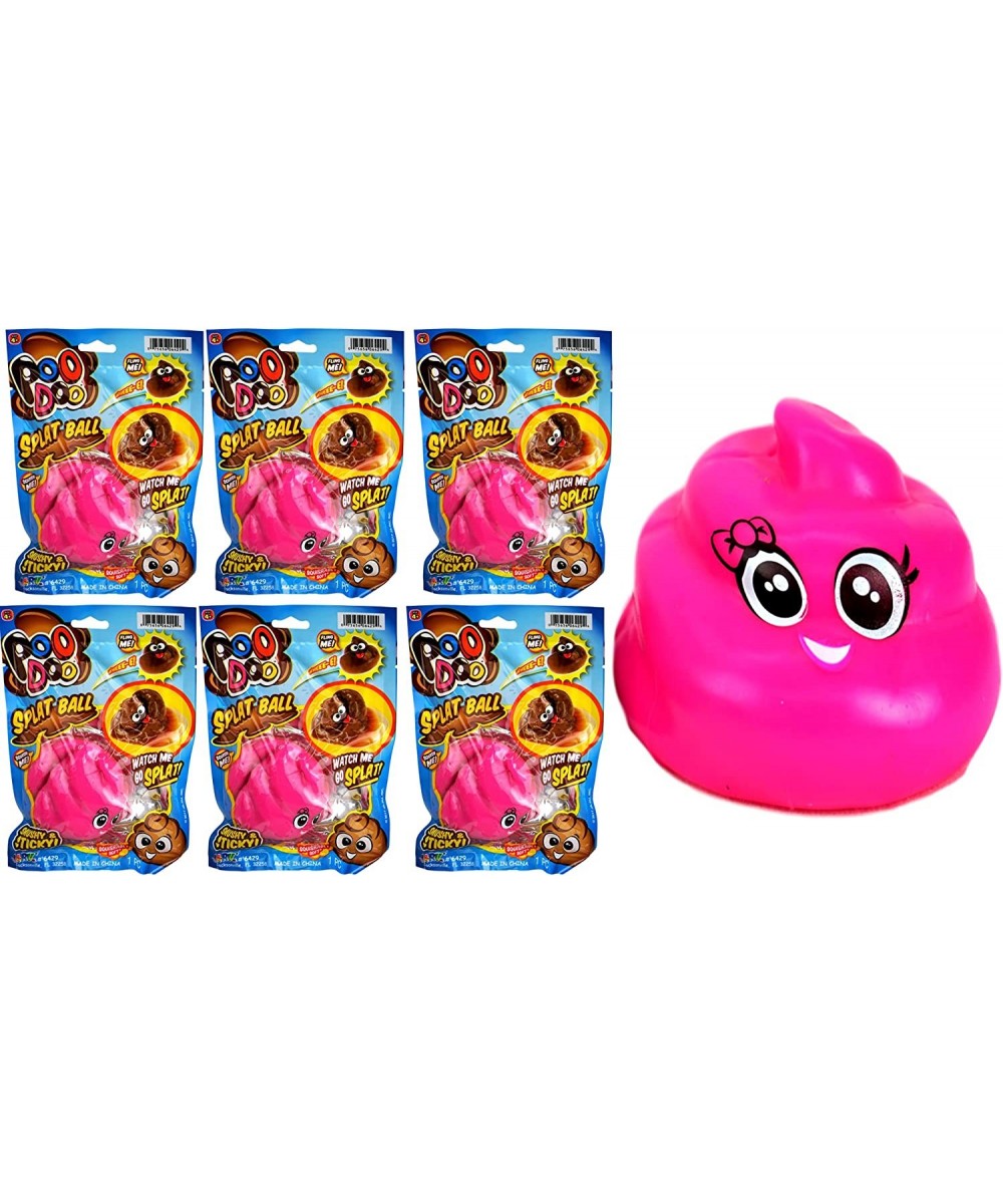 Poo Doo-Splat Ball Fidget Toys (6 Pack). Sticky Stretchy Squishy Ball Poo Toys for Kids and Adults. Poop Emoji Stress Balls. ...