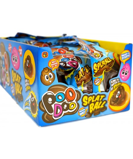 Poo Doo-Splat Ball Fidget Toys (6 Pack). Sticky Stretchy Squishy Ball Poo Toys for Kids and Adults. Poop Emoji Stress Balls. ...