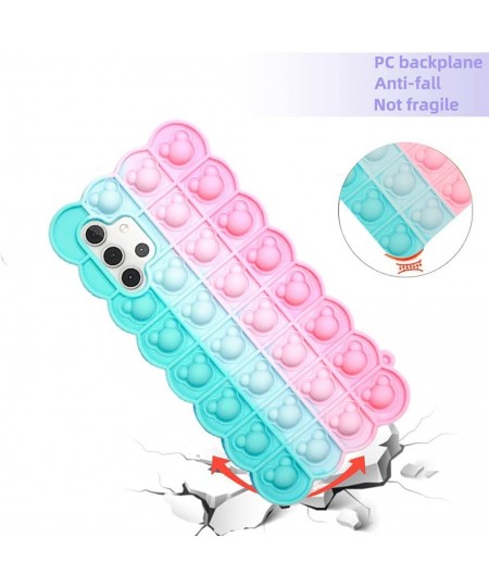 Fidget Toy Pop Phone Case for Samsung Galaxy A32 5G (2 Pack) Cartoon Kawaii Cute Funny Silicone Push Pop Bubble Stress Relief...