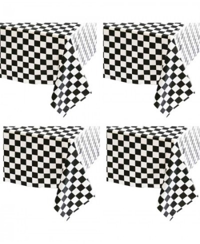 4PCS Racing Flag Party Supplies Plastic Table Cover - Sports/Racing/Dirt Bike/Baby Shower Birthday Party Decorations Favors S...