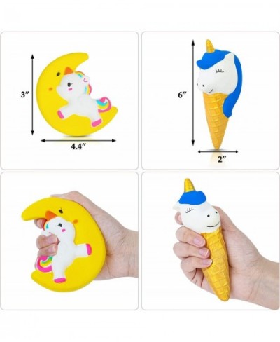 Unicorn Squishies Toys Set 5 Pack Squishy Toys for Kids Jumbo Unicorn Cake Horse Donut Moon Ice Cream Squeeze Stress Relief T...