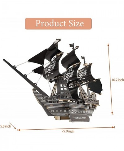 3D Puzzles for Adults Pirate Ship 3D Puzzle Model Kits for Adults Adult Toys for Men Pirate Toys 58 x 41 x 14 cm for Men Wome...