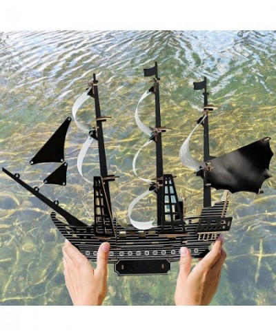 3D Puzzles for Adults Pirate Ship 3D Puzzle Model Kits for Adults Adult Toys for Men Pirate Toys 58 x 41 x 14 cm for Men Wome...